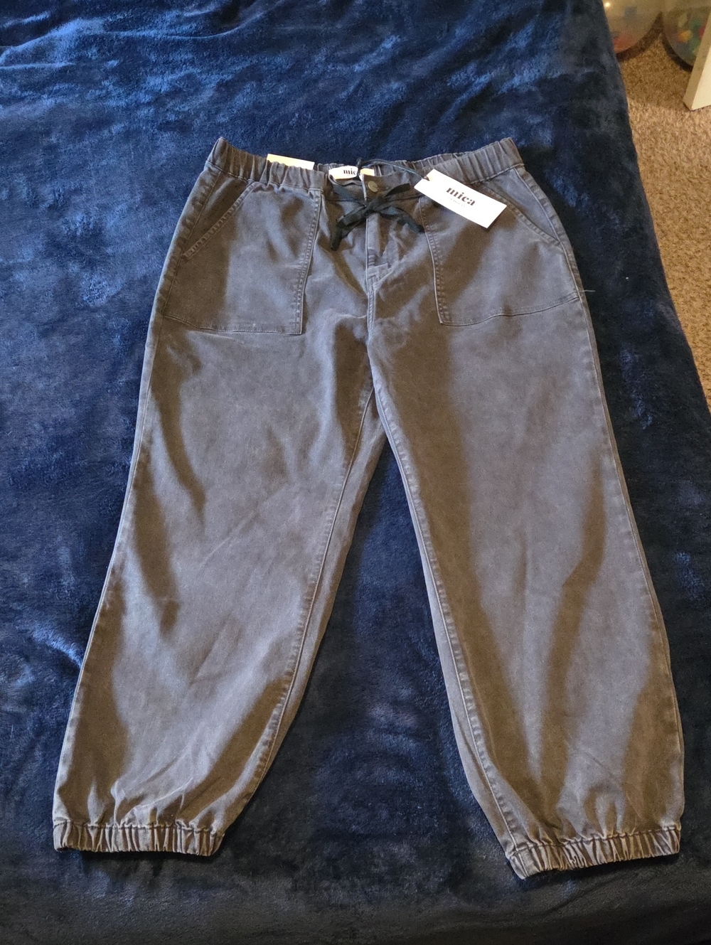 Mica Elastic Waist Jogger Pants in Charcoal